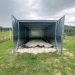 Mobilgarázs 3x5m hátrafelé lejtő horganyzott