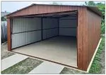 Mobilgarázs 4×6 nyeregtető sötét dió matt