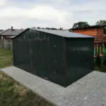 Mobilgarázs 5x3m, tároló, kerti kisház RAL 7016