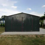 Mobilgarázs 5x3m, tároló, kerti kisház RAL 7016