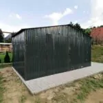 Mobilgarázs 5x3m, tároló, kerti kisház RAL 7016